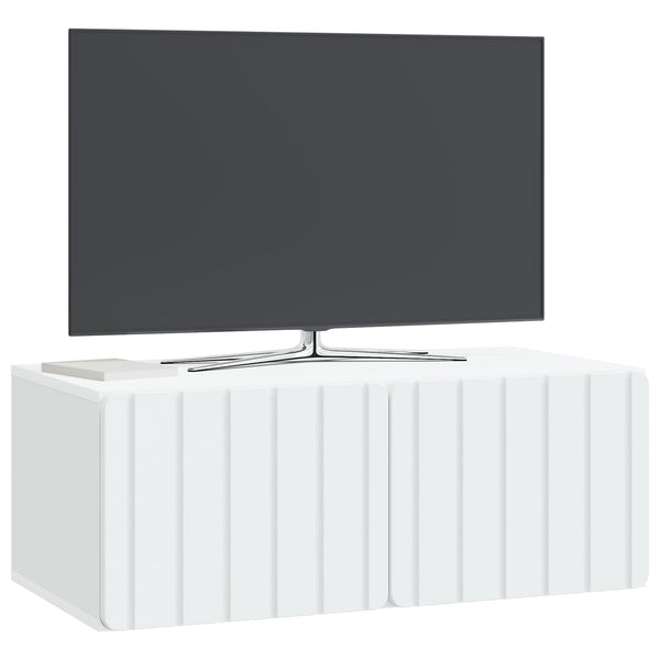 Seinälle asennettava TV-kaappi 78,5 x 41 x 30 cm valkoinen