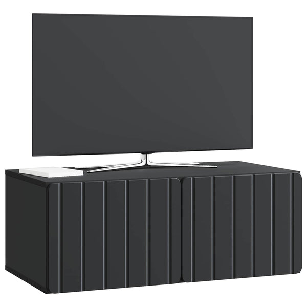Seinälle asennettava TV-kaappi 78,5 x 41 x 30 cm Musta