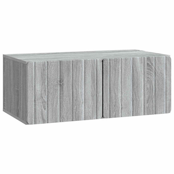 Seinälle asennettava TV-kaappi 78,5 x 41 x 30 cm Harmaa Sonoma