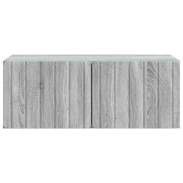 Seinälle asennettava TV-kaappi 78,5 x 41 x 30 cm Harmaa Sonoma