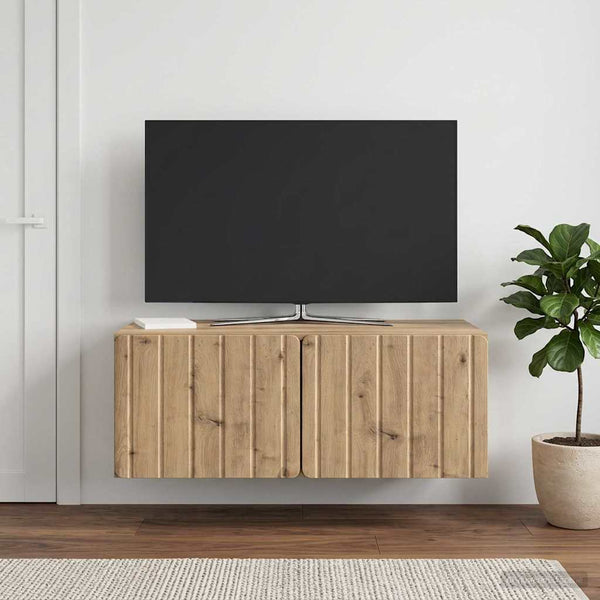 Seinälle asennettava TV-kaappi 78,5 x 41 x 30 cm Artisaanitammi