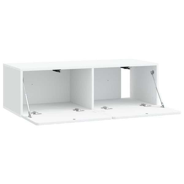 Seinälle asennettava TV-kaappi 98 x 41 x 30 cm valkoinen