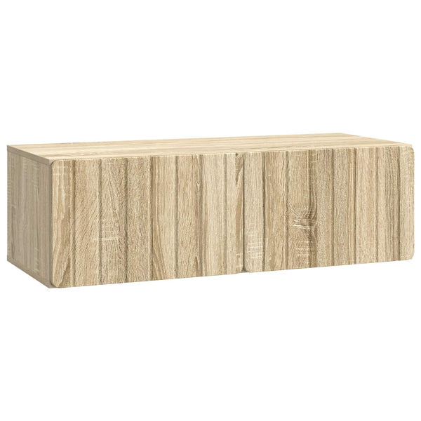 Seinälle asennettava TV-kaappi 98 x 41 x 30 cm Sonoma-tammi