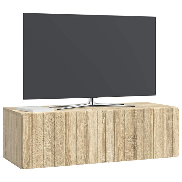 Seinälle asennettava TV-kaappi 98 x 41 x 30 cm Sonoma-tammi