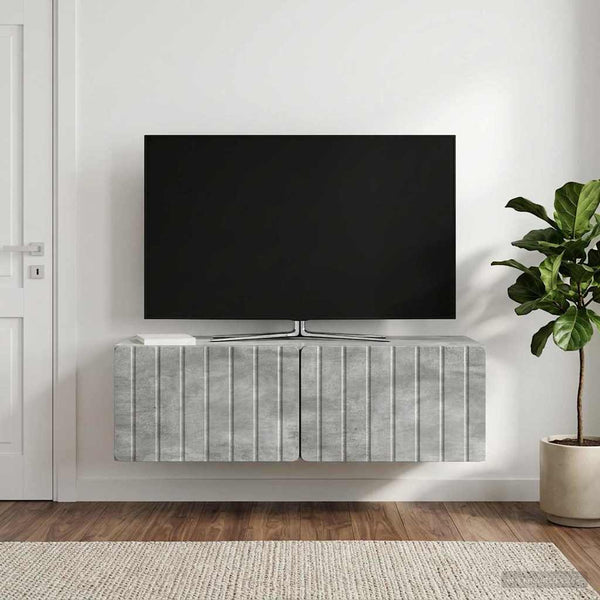 Seinälle asennettava TV-kaappi 98 x 41 x 30 cm Betoninharmaa