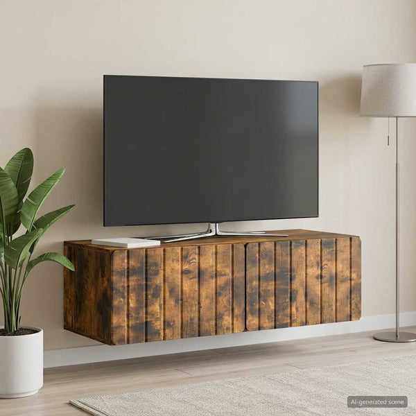 Seinälle asennettava TV-kaappi 98 x 41 x 30 cm Savutammi