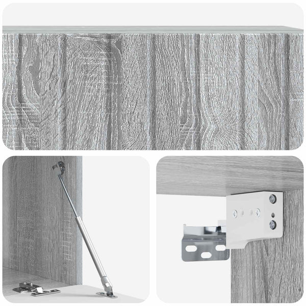 Seinälle asennettava TV-kaappi 98 x 41 x 30 cm Harmaa Sonoma