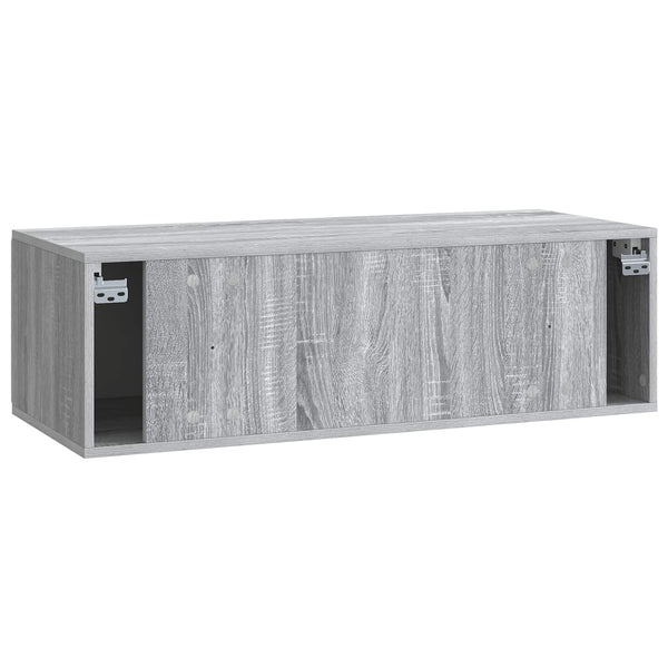 Seinälle asennettava TV-kaappi 98 x 41 x 30 cm Harmaa Sonoma