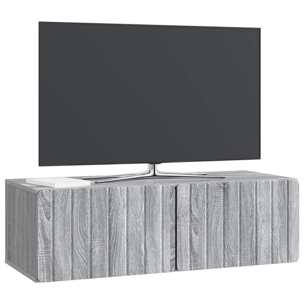Seinälle asennettava TV-kaappi 98 x 41 x 30 cm Harmaa Sonoma