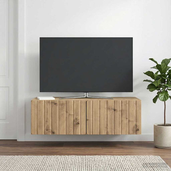 Seinälle asennettava TV-kaappi 98 x 41 x 30 cm Artisaanitammi