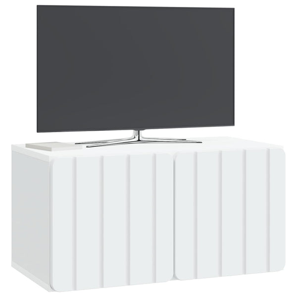 Seinälle asennettava TV-kaappi 59,5 x 31 x 30 cm valkoinen