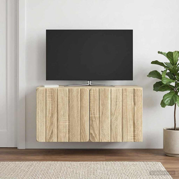 Seinälle asennettava TV-kaappi 59,5 x 31 x 30 cm Sonoma-tammi