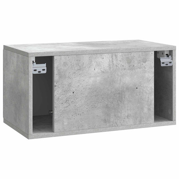 Seinälle asennettava TV-kaappi 59,5 x 31 x 30 cm Betoninharmaa