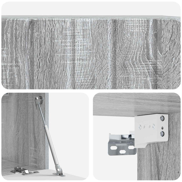Seinälle asennettava TV-kaappi 59,5 x 31 x 30 cm Harmaa Sonoma