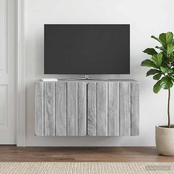 Seinälle asennettava TV-kaappi 59,5 x 31 x 30 cm Harmaa Sonoma