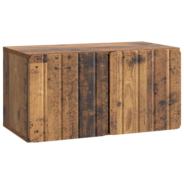 Seinälle asennettava TV-kaappi 59,5 x 31 x 30 cm Vanha puu