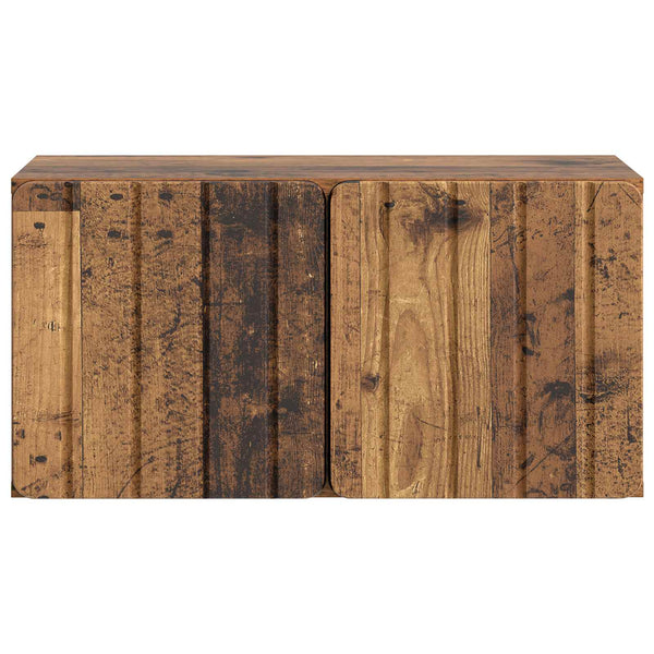 Seinälle asennettava TV-kaappi 59,5 x 31 x 30 cm Vanha puu