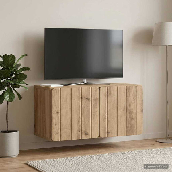 Seinälle asennettava TV-kaappi 59,5 x 31 x 30 cm Artisaanitammi