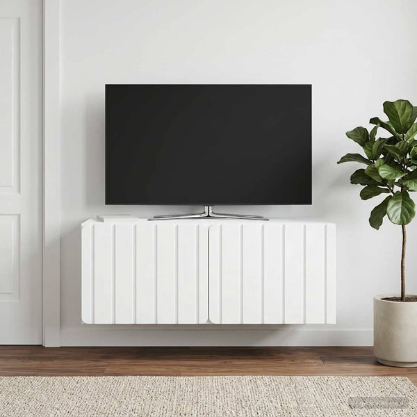 Seinälle asennettava TV-kaappi 78,5 x 31 x 30 cm valkoinen