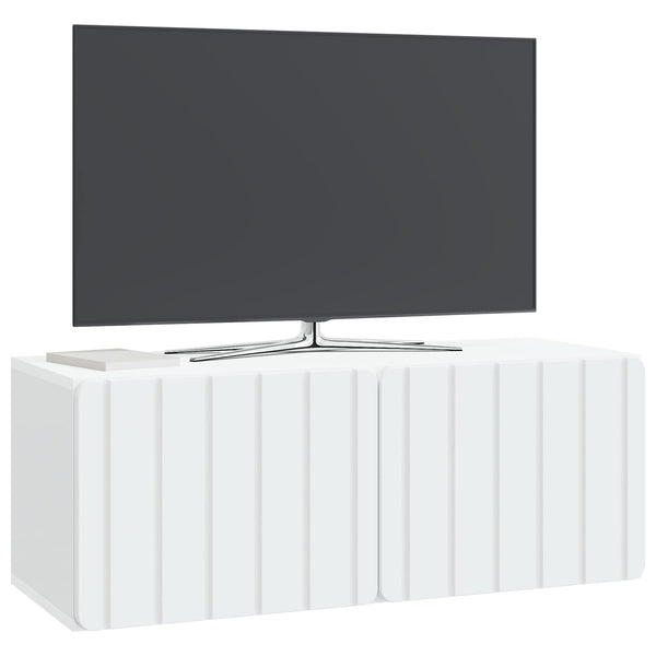 Seinälle asennettava TV-kaappi 78,5 x 31 x 30 cm valkoinen