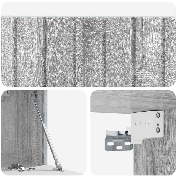 Seinälle asennettava TV-kaappi 78,5 x 31 x 30 cm Harmaa Sonoma