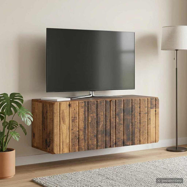 Seinälle asennettava TV-kaappi 78,5 x 31 x 30 cm Vanha puu