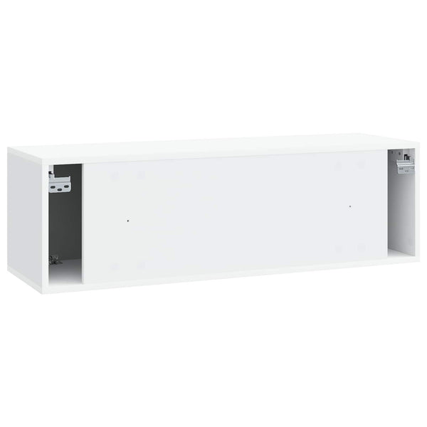 Seinälle asennettava TV-kaappi 98 x 31 x 30 cm valkoinen