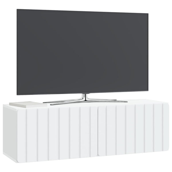 Seinälle asennettava TV-kaappi 98 x 31 x 30 cm valkoinen