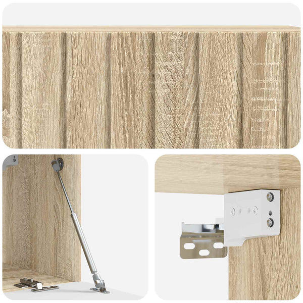 Seinälle asennettava TV-kaappi 98 x 31 x 30 cm Sonoma-tammi