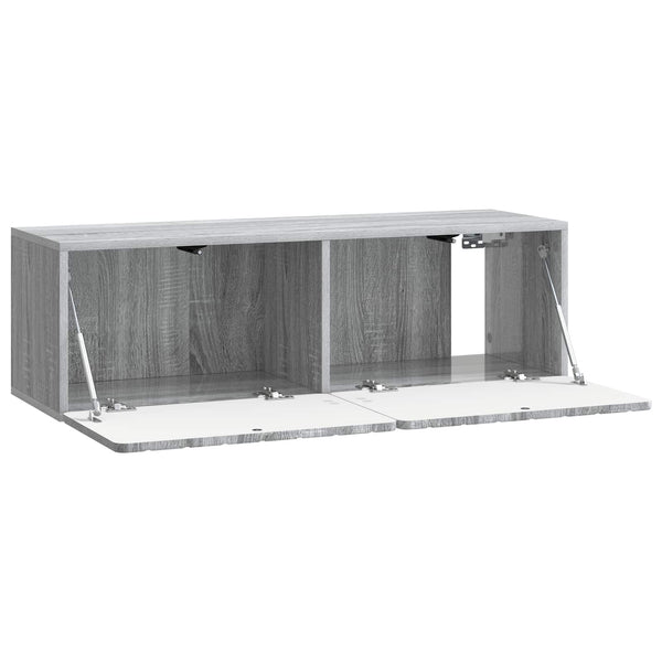 Seinälle asennettava TV-kaappi 98 x 31 x 30 cm Harmaa Sonoma