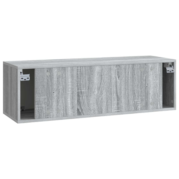 Seinälle asennettava TV-kaappi 98 x 31 x 30 cm Harmaa Sonoma