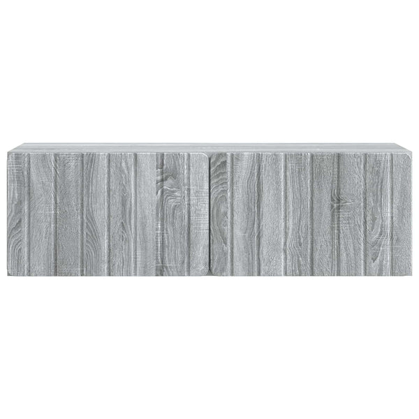 Seinälle asennettava TV-kaappi 98 x 31 x 30 cm Harmaa Sonoma
