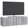 Seinälle asennettava TV-kaappi 98 x 31 x 30 cm Harmaa Sonoma