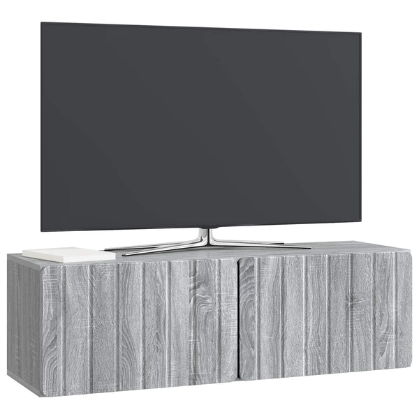 Seinälle asennettava TV-kaappi 98 x 31 x 30 cm Harmaa Sonoma
