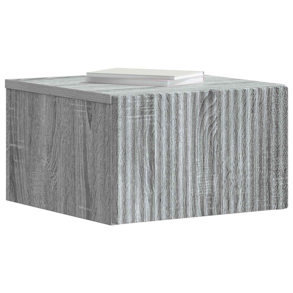 Seinälle Kiinnitettävä Yöpöytä Harmaa sonoma 33 x 34,5 x 20 cm