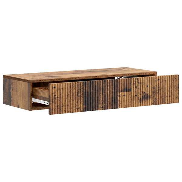 Seinälle Asennettava Sivupöytä 87,5 x 34,5 x 17 cm Tekninen puu
