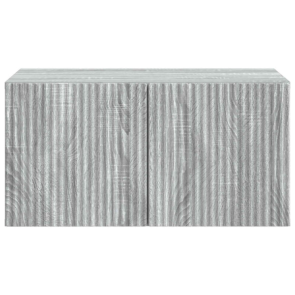 Seinälle asennettava TV-kaappi 59,5 x 41 x 30 cm Harmaa sonoma