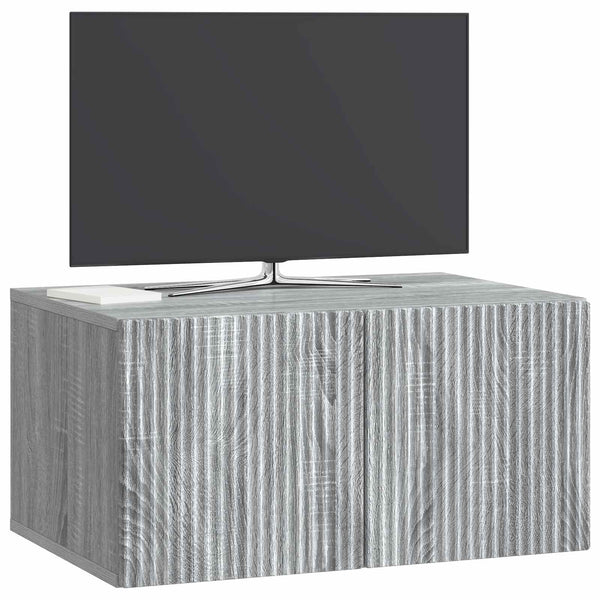 Seinälle asennettava TV-kaappi 59,5 x 41 x 30 cm Harmaa sonoma