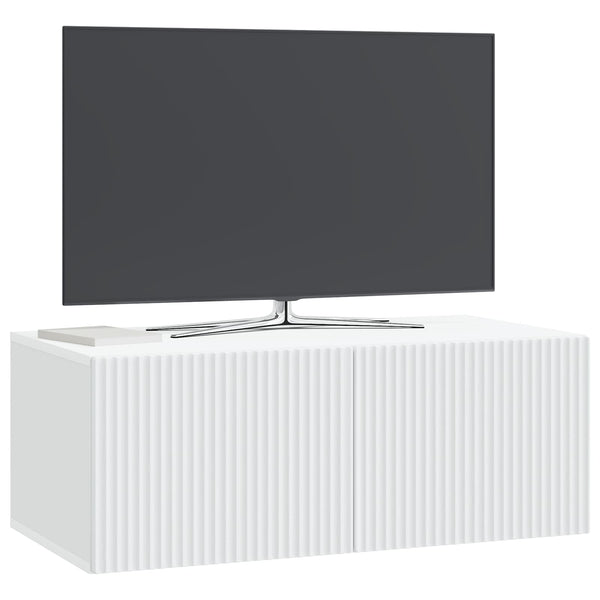 Seinälle asennettava TV-kaappi valkoinen 78,5 x 41 x 30 cm
