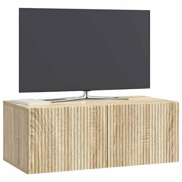 Seinälle asennettava TV-kaappi 78,5 x 41 x 30 cm Sonoma-tammi