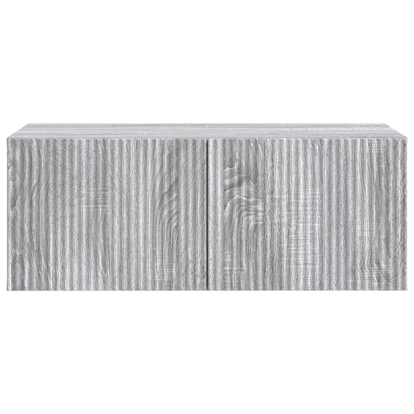 Seinälle asennettava TV-kaappi 78,5 x 41 x 30 cm Harmaa sonoma