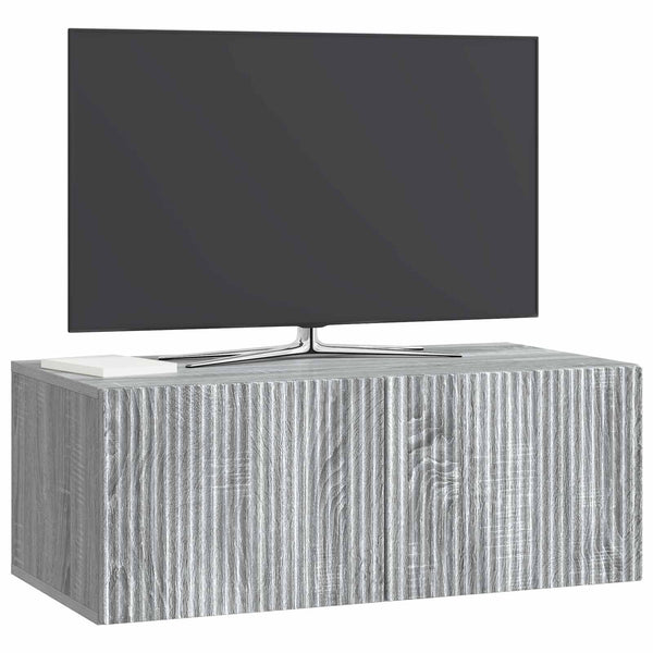 Seinälle asennettava TV-kaappi 78,5 x 41 x 30 cm Harmaa sonoma