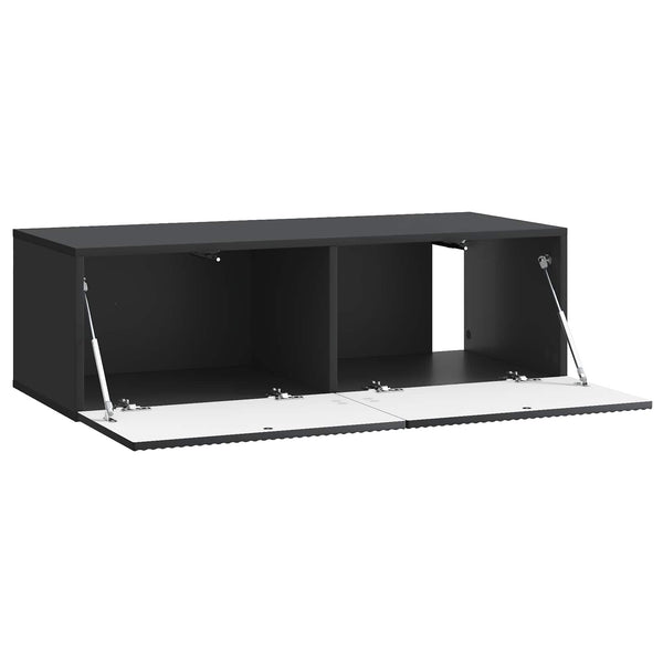 Seinälle asennettava TV-kaappi 98 x 41 x 30 cm Musta