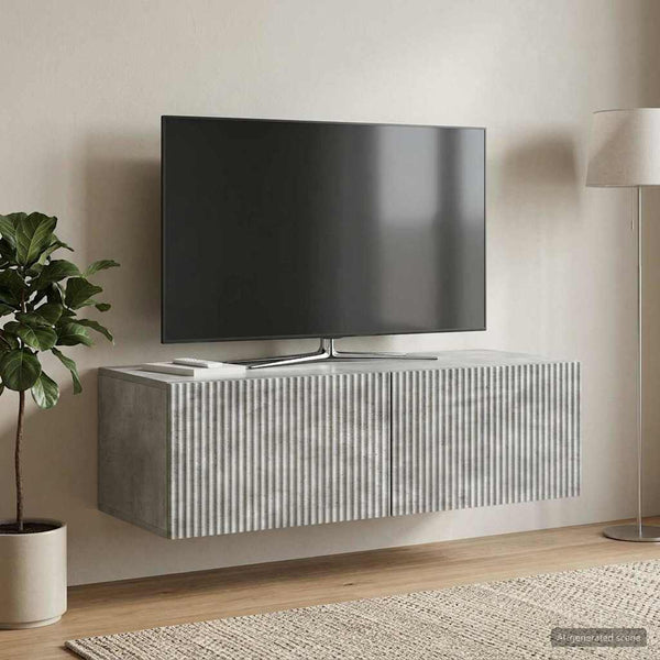 Seinälle asennettava TV-kaappi 98 x 41 x 30 cm Betoninharmaa