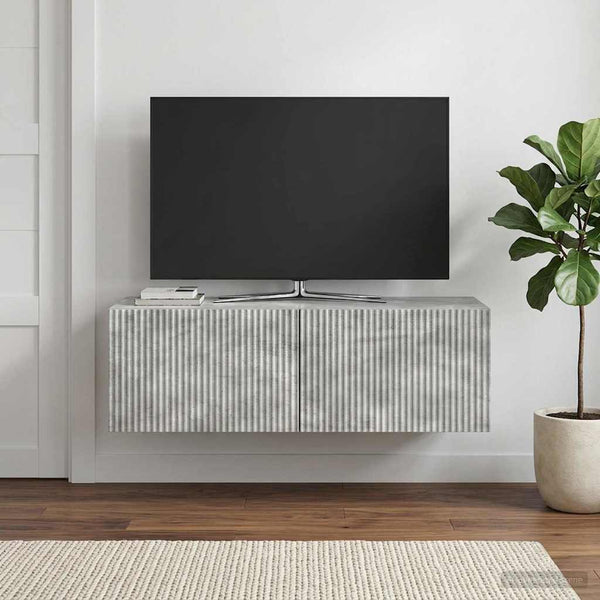 Seinälle asennettava TV-kaappi 98 x 41 x 30 cm Betoninharmaa