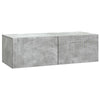 Seinälle asennettava TV-kaappi 98 x 41 x 30 cm Betoninharmaa