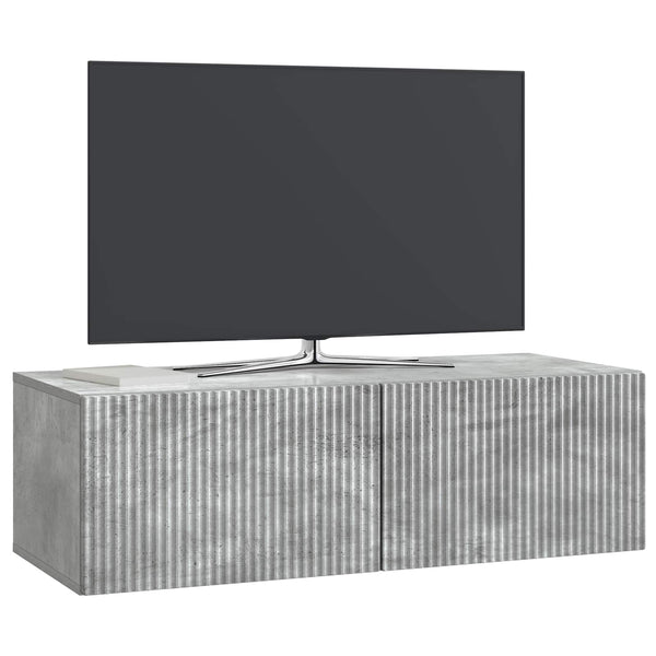 Seinälle asennettava TV-kaappi 98 x 41 x 30 cm Betoninharmaa
