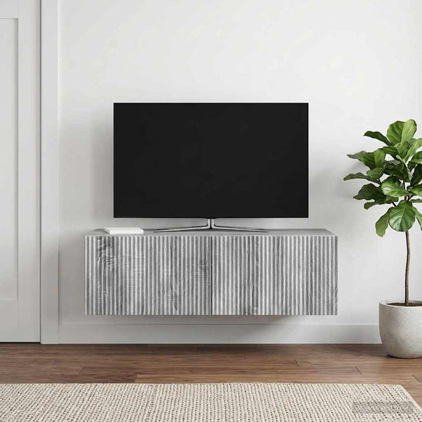 Seinälle asennettava TV-kaappi 98 x 41 x 30 cm Harmaa sonoma