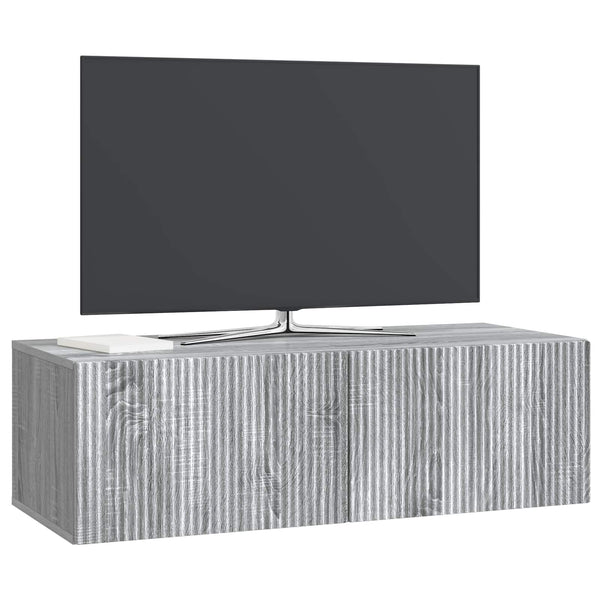 Seinälle asennettava TV-kaappi 98 x 41 x 30 cm Harmaa sonoma