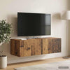 Seinälle asennettava TV-kaappi 98 x 41 x 30 cm Vanha puu